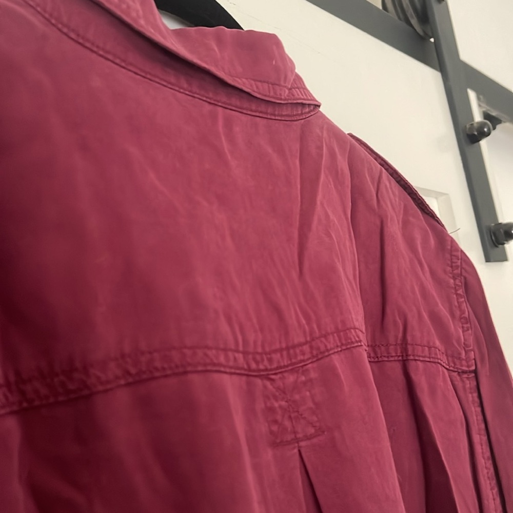 Universal Thread Maroon Utility Style Button Down - image 7